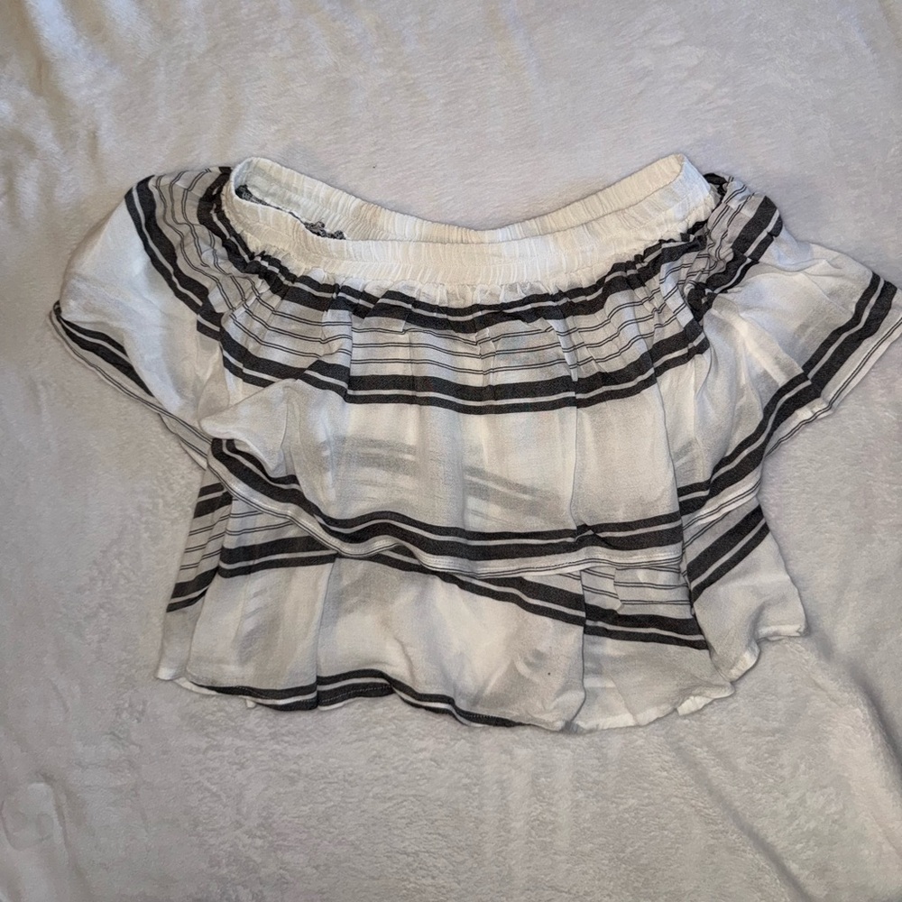 Striped Off-Shoulder Women's Top